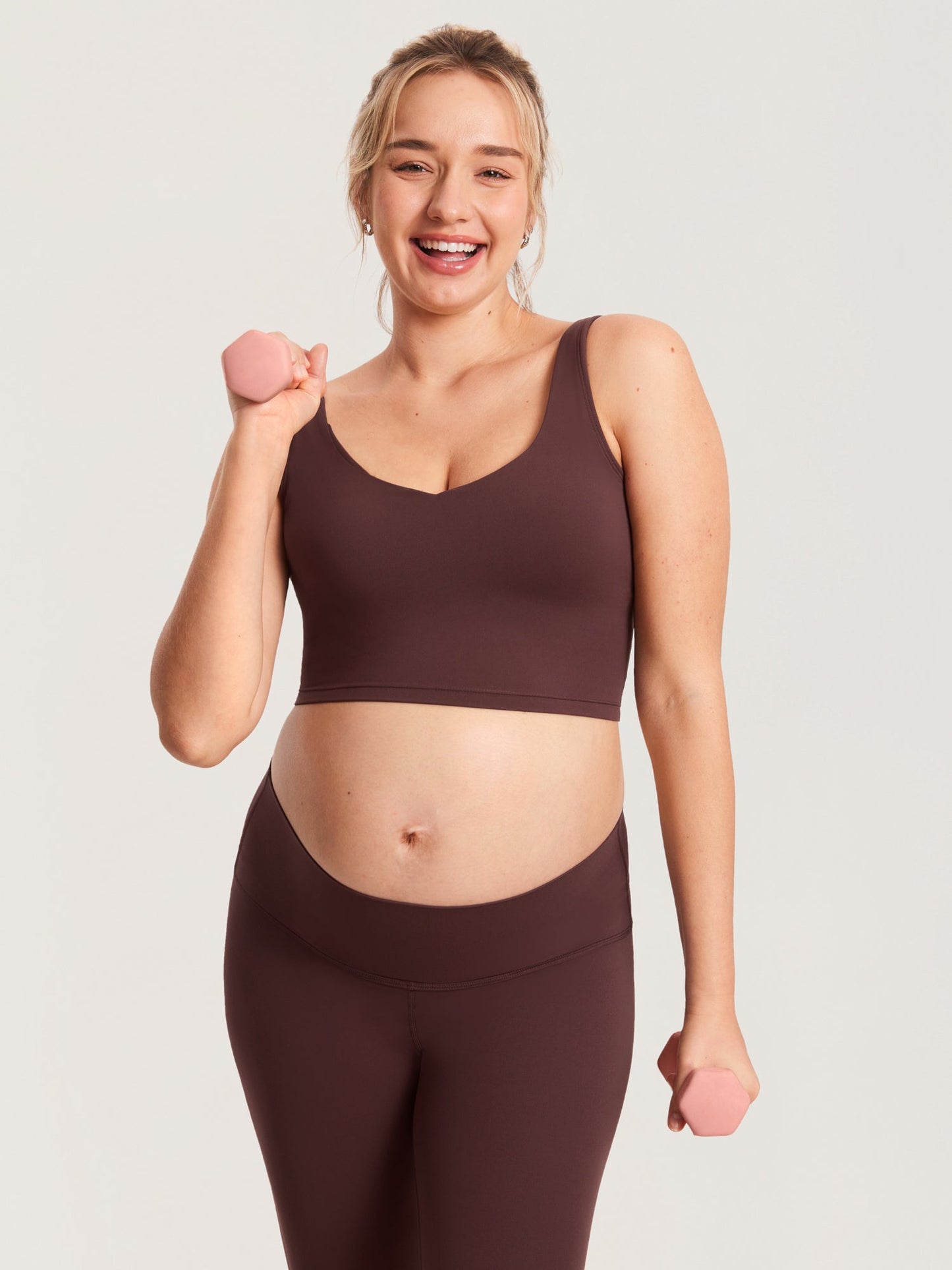 V Neck Nursing Crop Tank Top