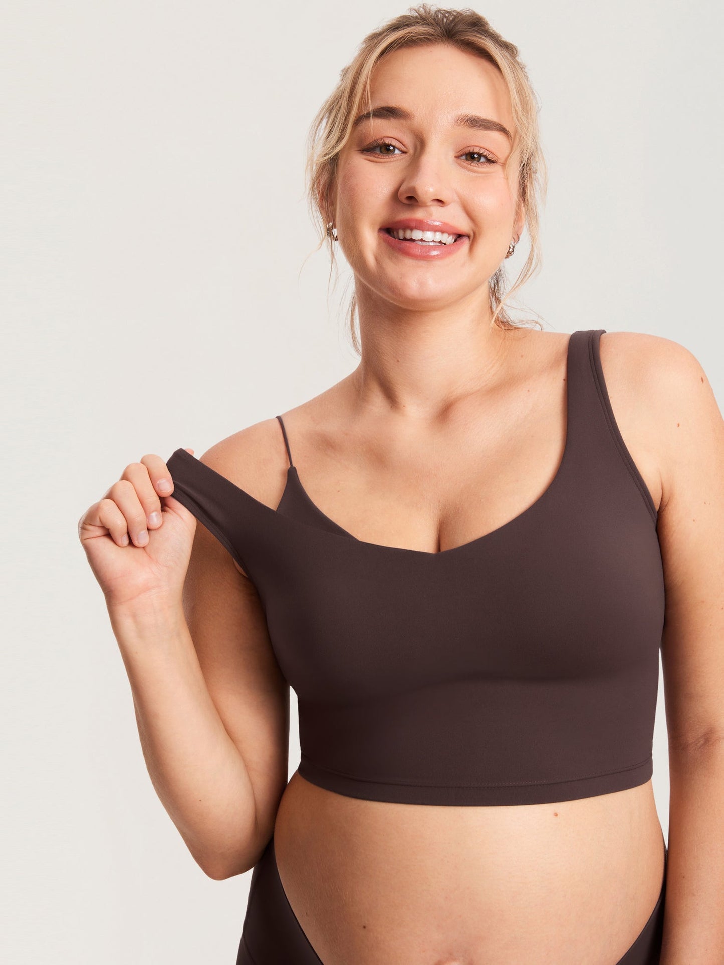 V Neck Nursing Crop Tank Top