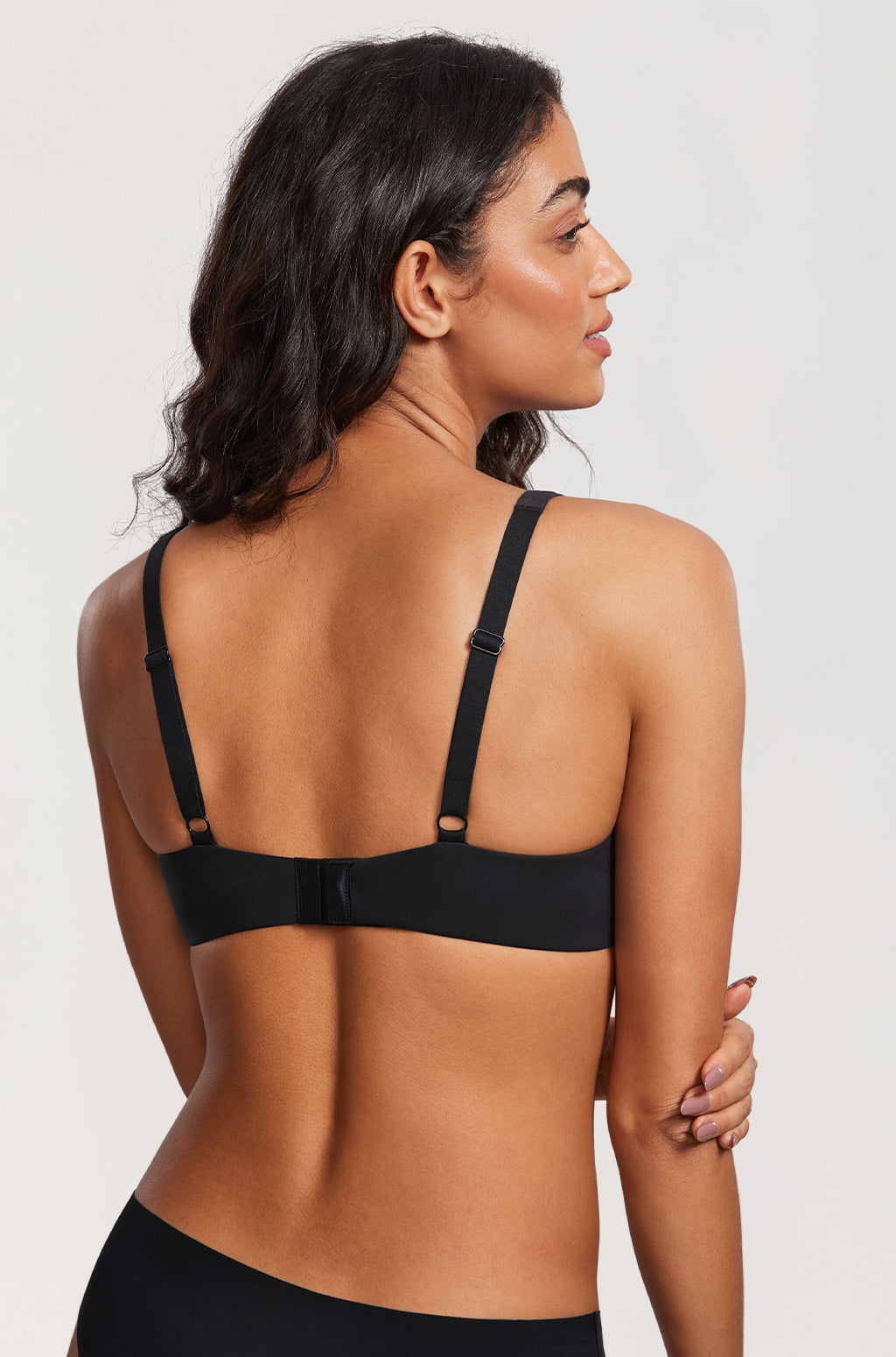 DOBREVA Women's Unlined Balconette Bra Underwire Supportive Plus Size Smooth Scoop Neck