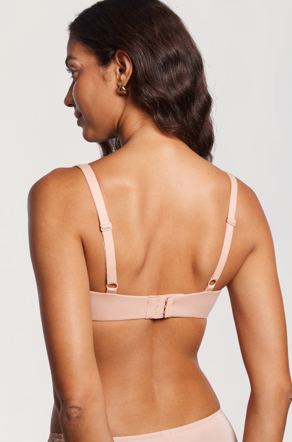 DOBREVA Women's Unlined Balconette Bra Underwire Supportive Plus Size Smooth Scoop Neck