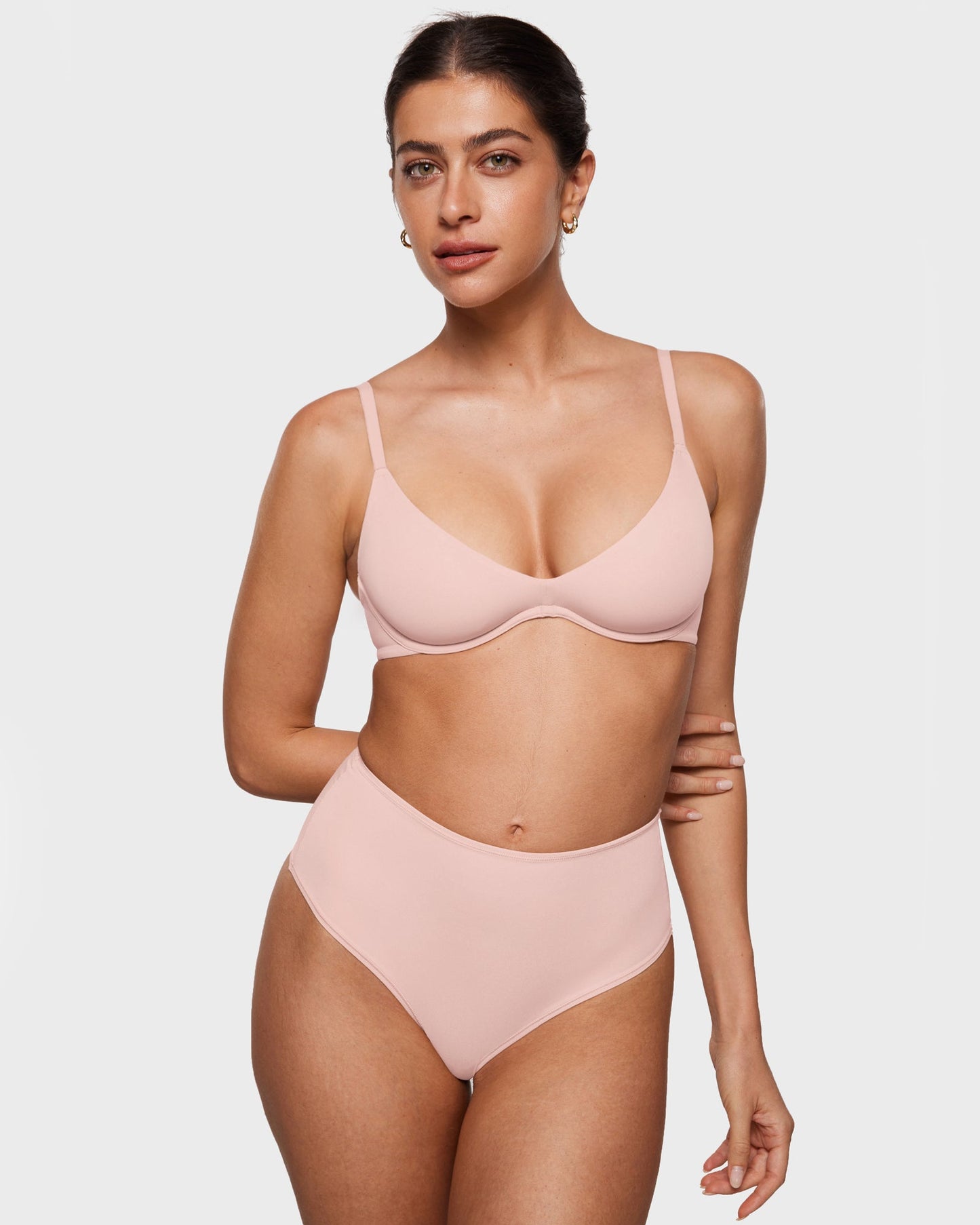 INLYRIC Women's Inbarely Plus Plunge Bra - Unlined Underwire Sexy Demi Balconette Bras
