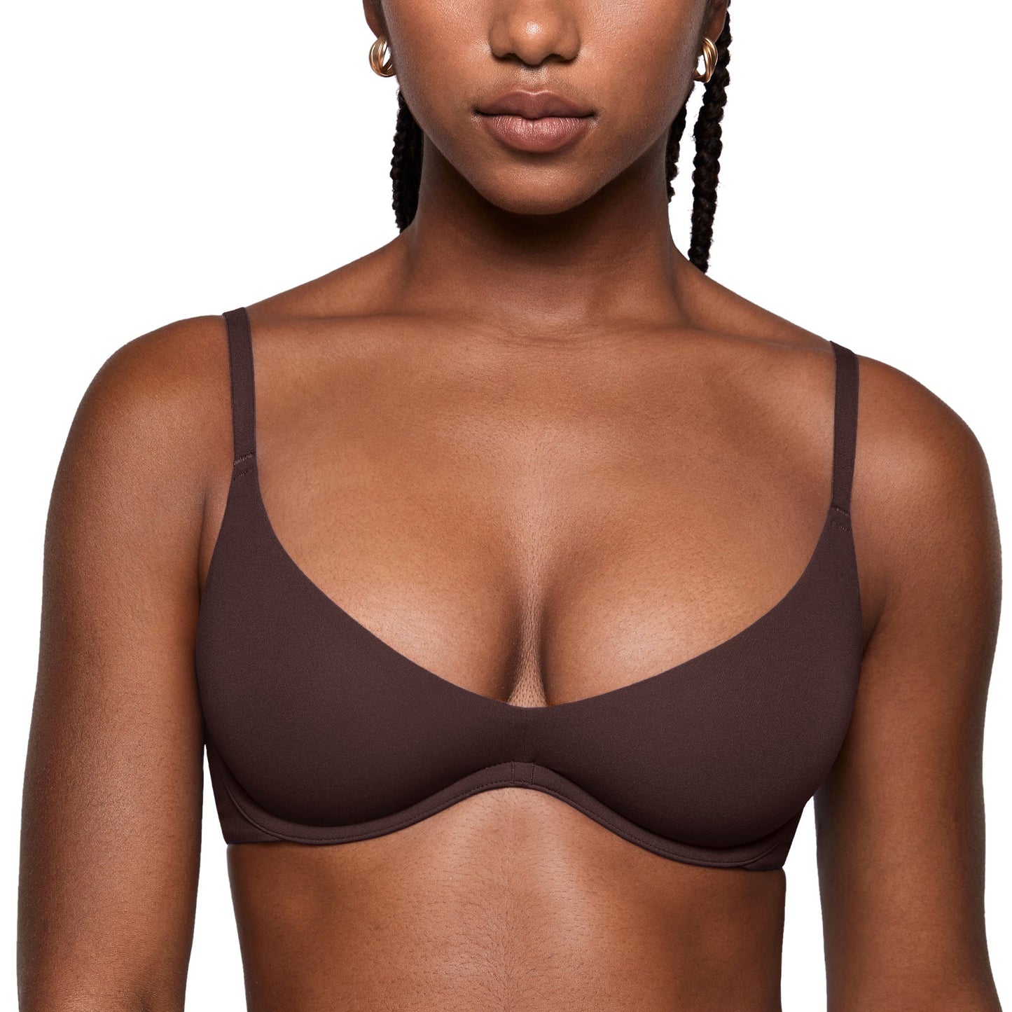 INLYRIC Women's Inbarely Plus Plunge Bra - Unlined Underwire Sexy Demi Balconette Bras