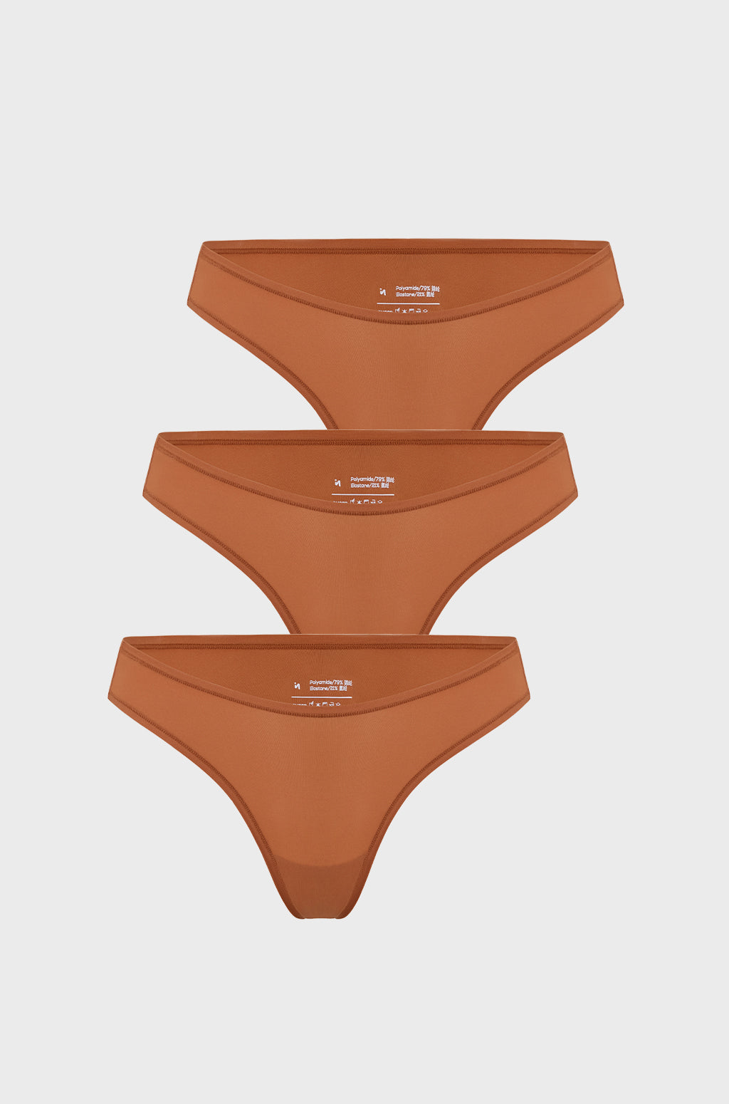V-shaped Low Rise Thongs 3 Pack