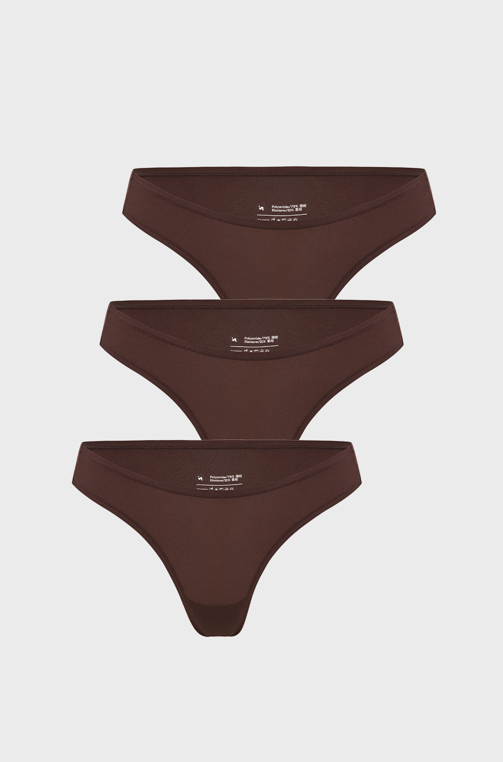 V-shaped Low Rise Thongs 3 Pack
