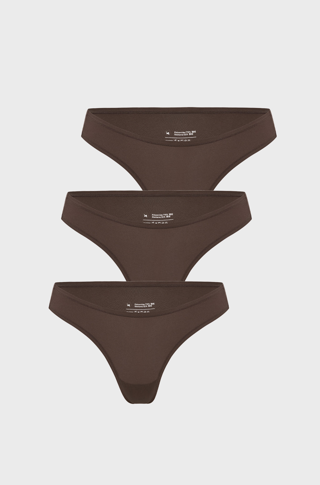 V-shaped Low Rise Thongs 3 Pack