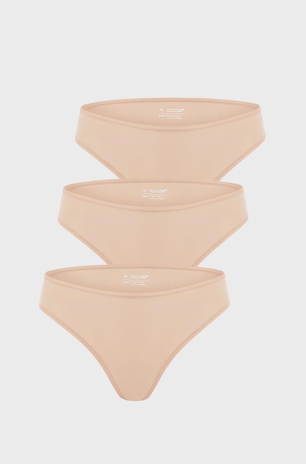 Smooth High Cut Cheeky Briefs 3 Pack
