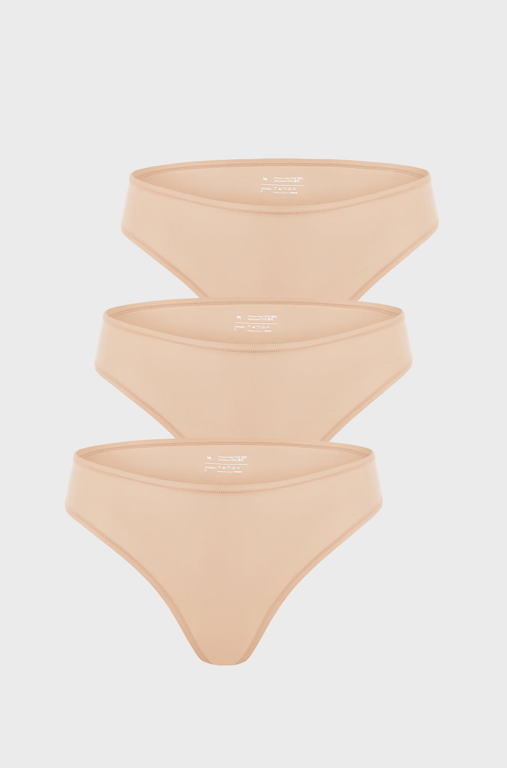 Smooth High Cut Cheeky Briefs 3 Pack