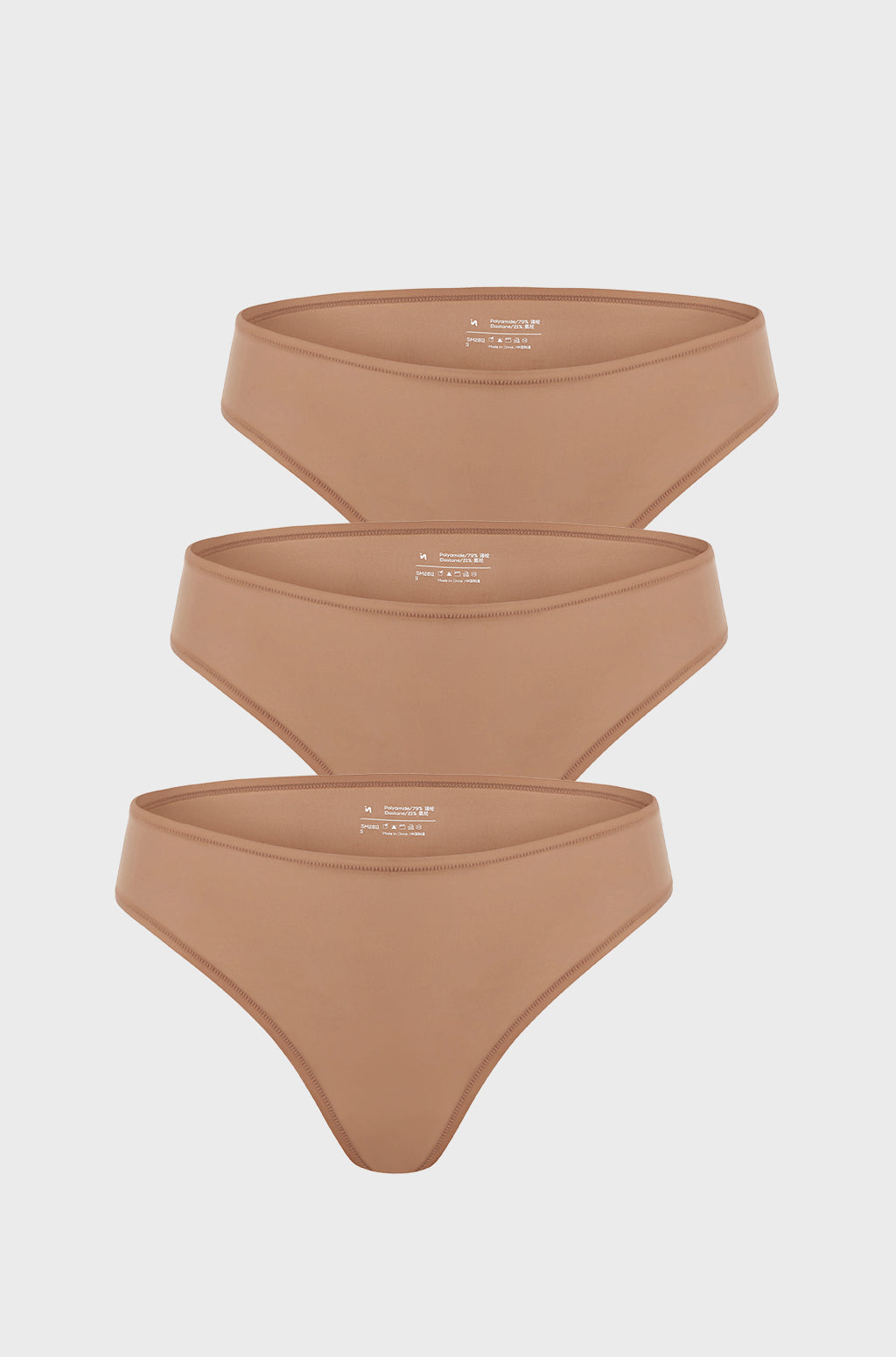 Smooth High Cut Cheeky Briefs 3 Pack