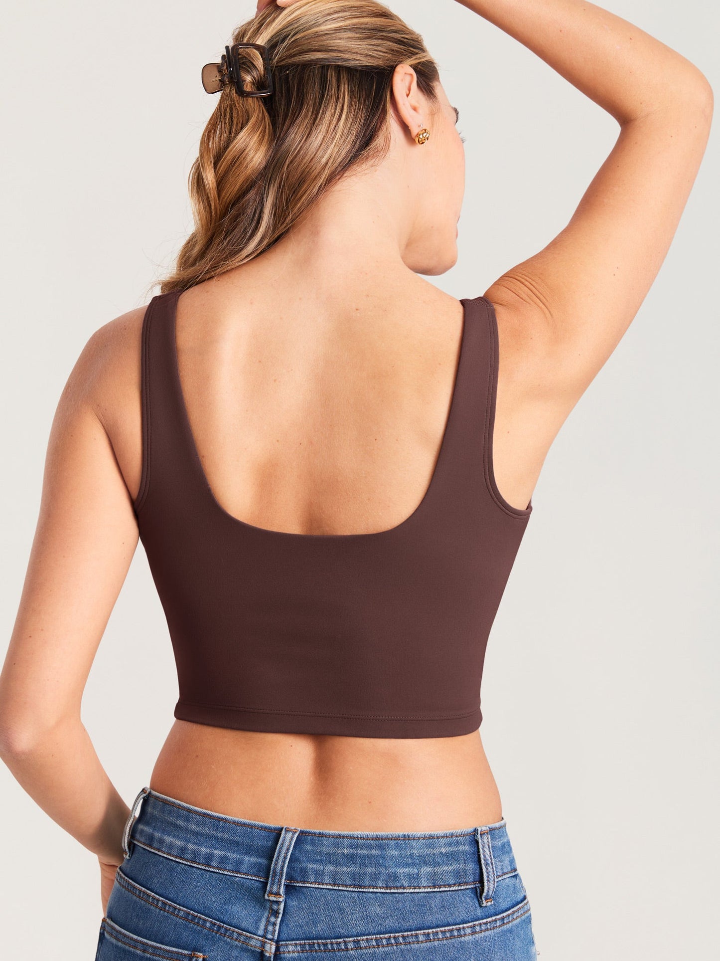 V Neck Nursing Crop Tank Top