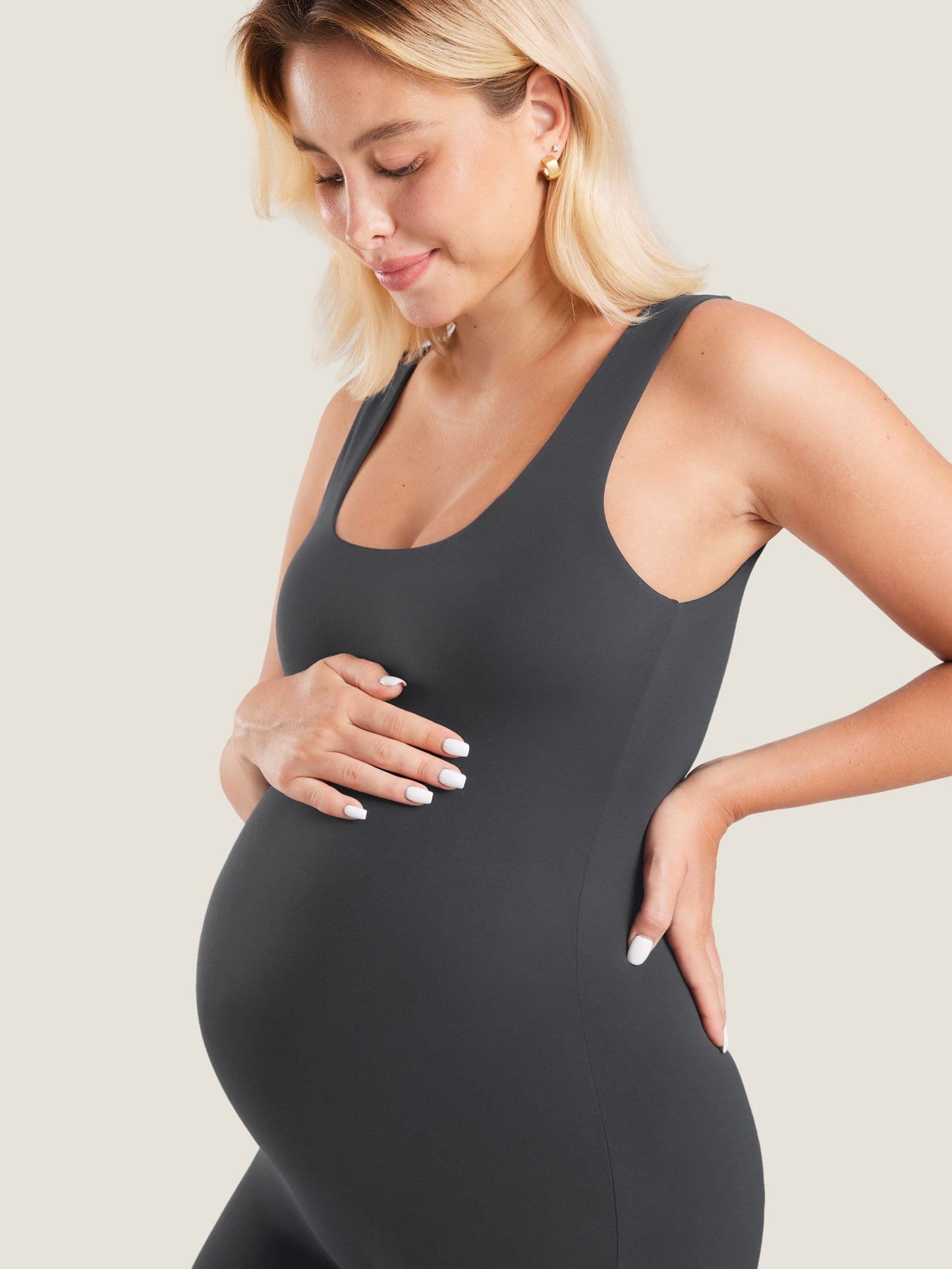 Natrelax® Square Neck Maternity Romper