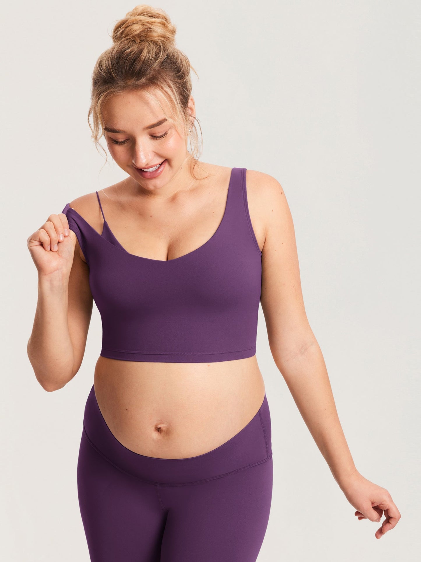 V Neck Nursing Crop Tank Top