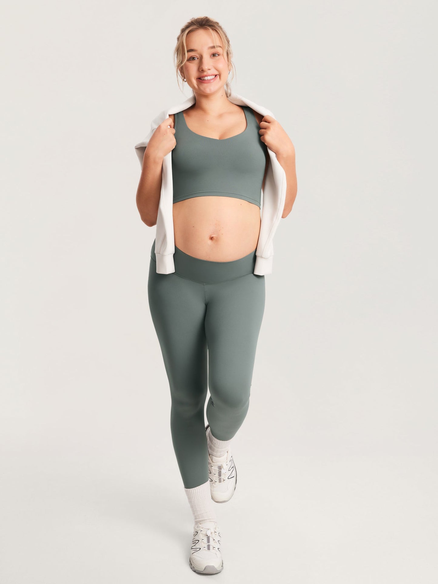 V Neck Nursing Crop Tank Top