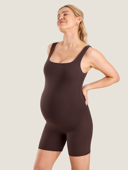 Natrelax® Square Neck Maternity Romper