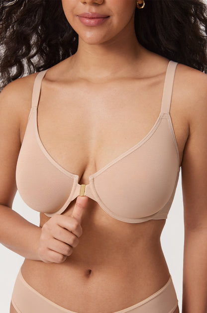 Sheer Mesh Front Closure Posture Bra