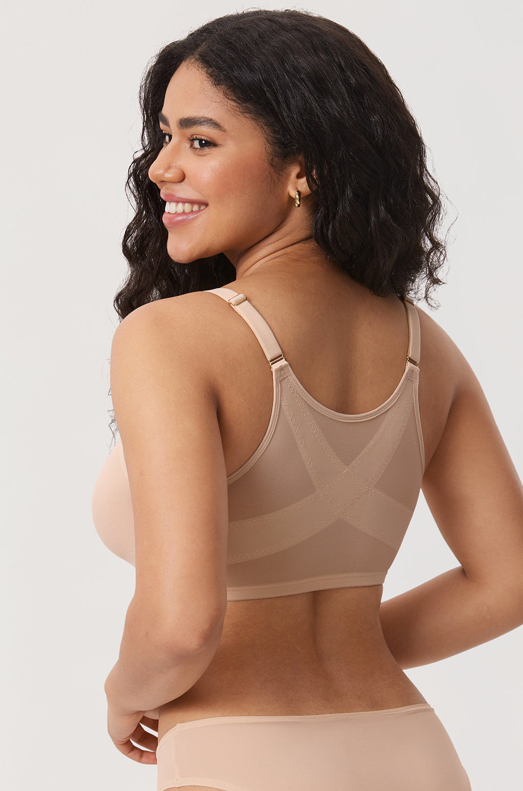 Sheer Mesh Front Closure Posture Bra