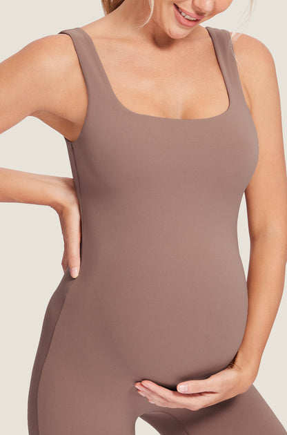 Natrelax® Square Neck Maternity Romper