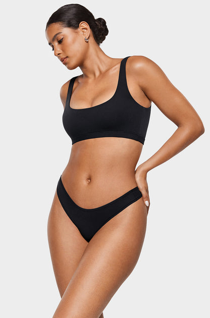 V-shaped Low Rise Thongs 3 Pack
