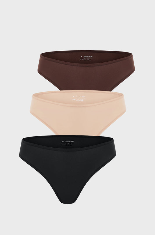 Smooth High Cut Cheeky Briefs 3 Pack