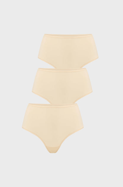 Seamless High Rise Thongs 3 Pack