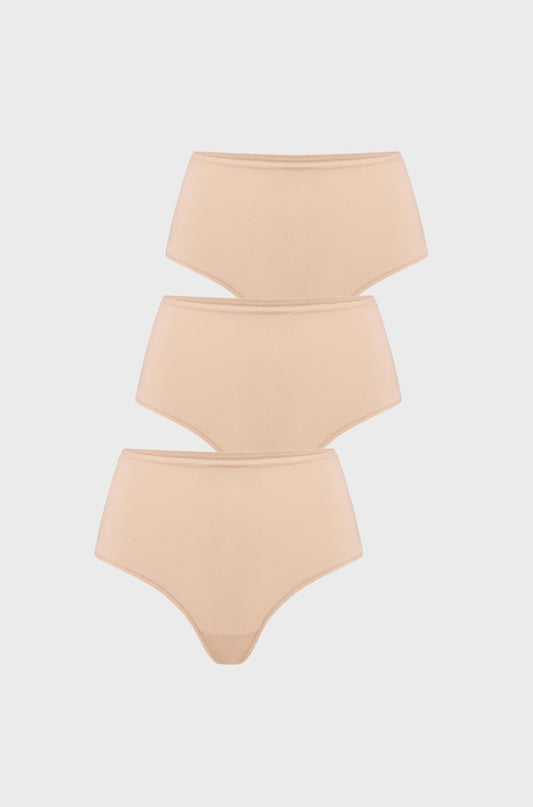 Seamless High Rise Thongs 3 Pack