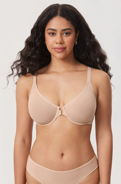 Sheer Mesh Front Closure Posture Bra