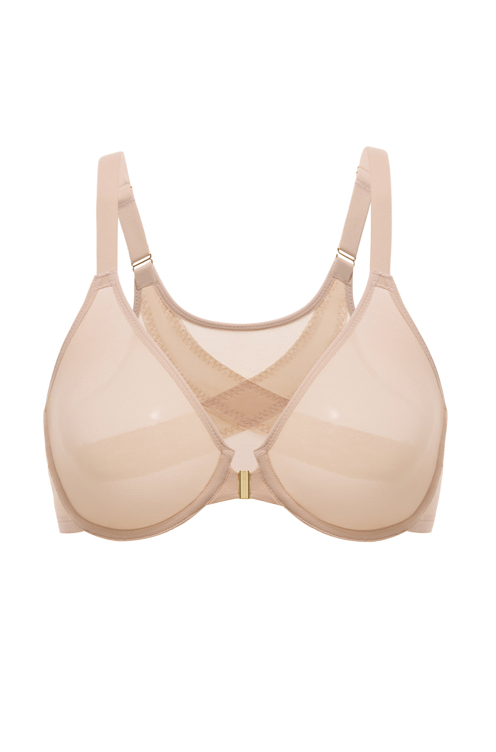 Sheer Mesh Front Closure Posture Bra