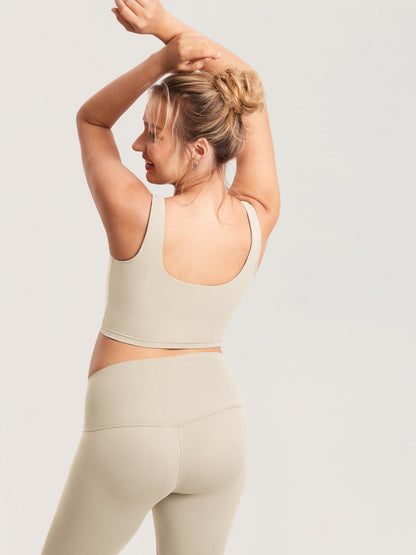 V Neck Nursing Crop Tank Top